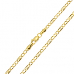Złoty Łańcuszek 55cm splot Figaro z blaszką 2,7mm pr. 585